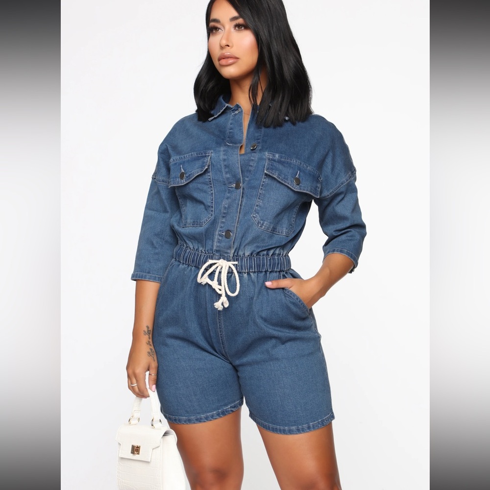 Denim Romper